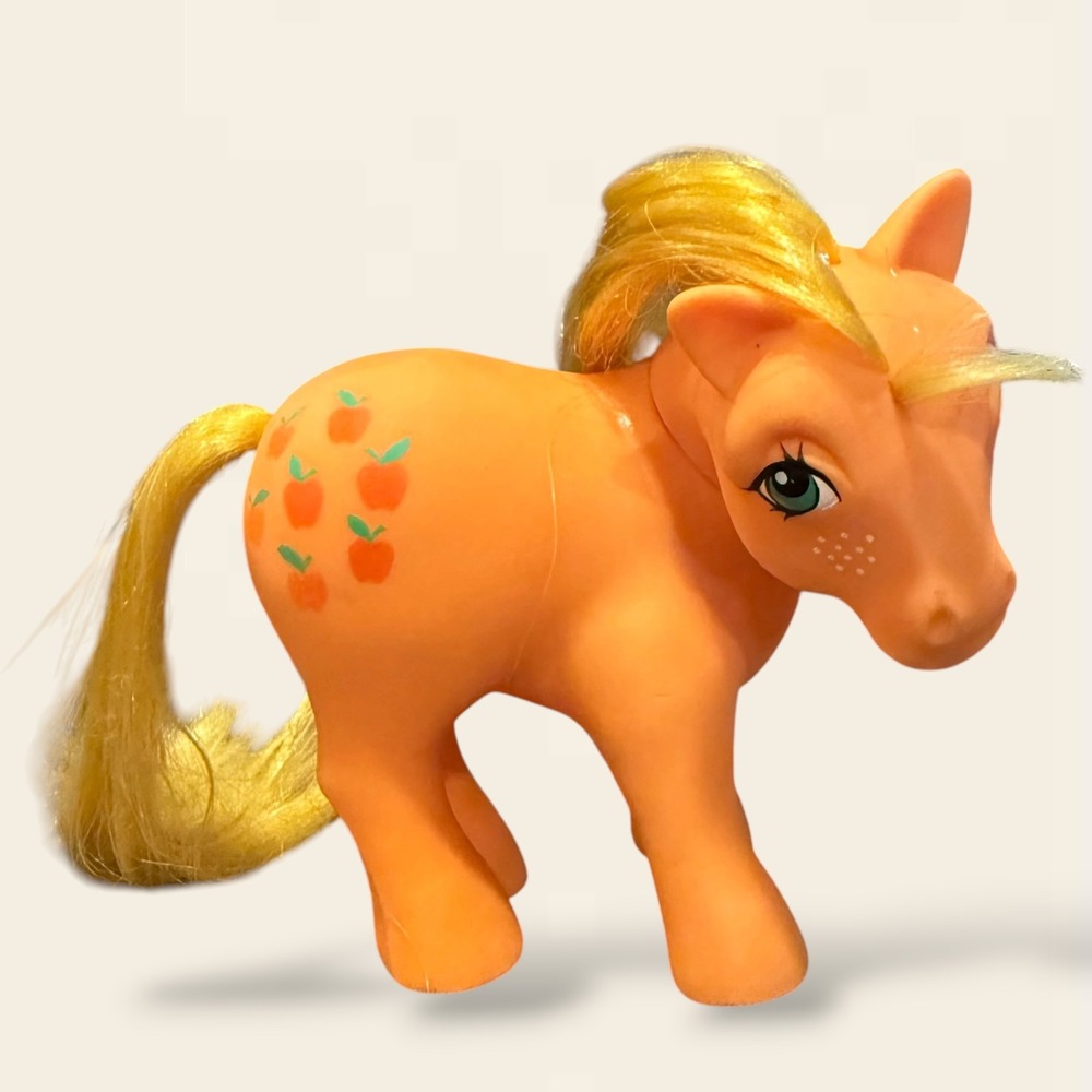 Vintage G1 My Little Pony Applejack 1983 Hasbro Orange Earth Pony Retro Toy